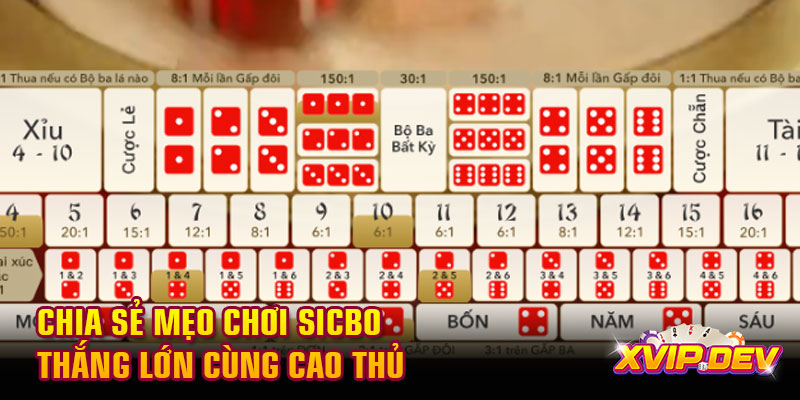 Chia sẻ mẹo chơi Sicbo thắng lớn cùng cao thủ